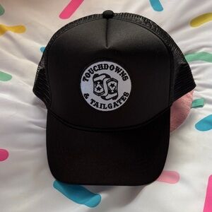 Touchdowns & Tailgates Black Mesh Trucker Hat